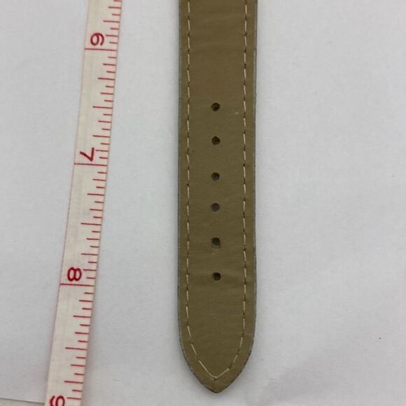 Cote d’ Azur Women's White & Gold Faux Leather Band Rhinestone Quartz Wristwatch - Picture 7 of 11